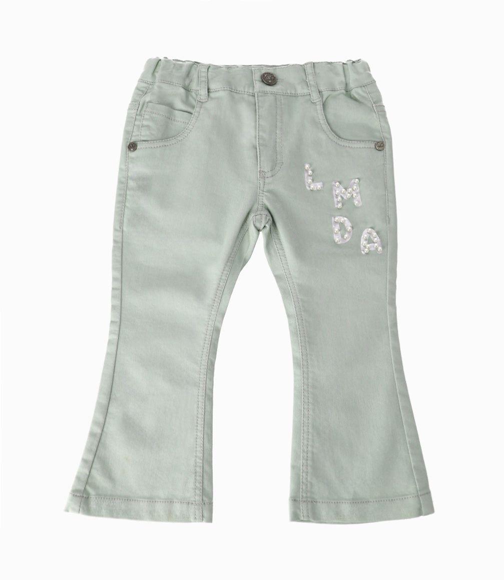 Pantalón bebé con oso verde Limonada-0
