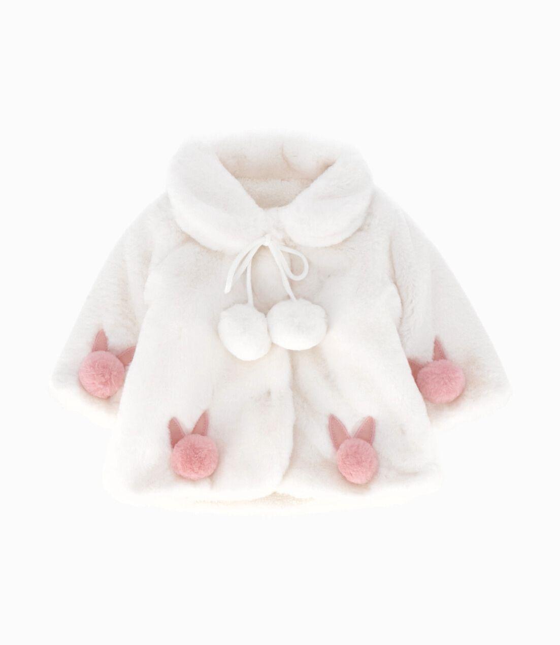 Chaqueta recién nacida con conejos blanco Limonada-0