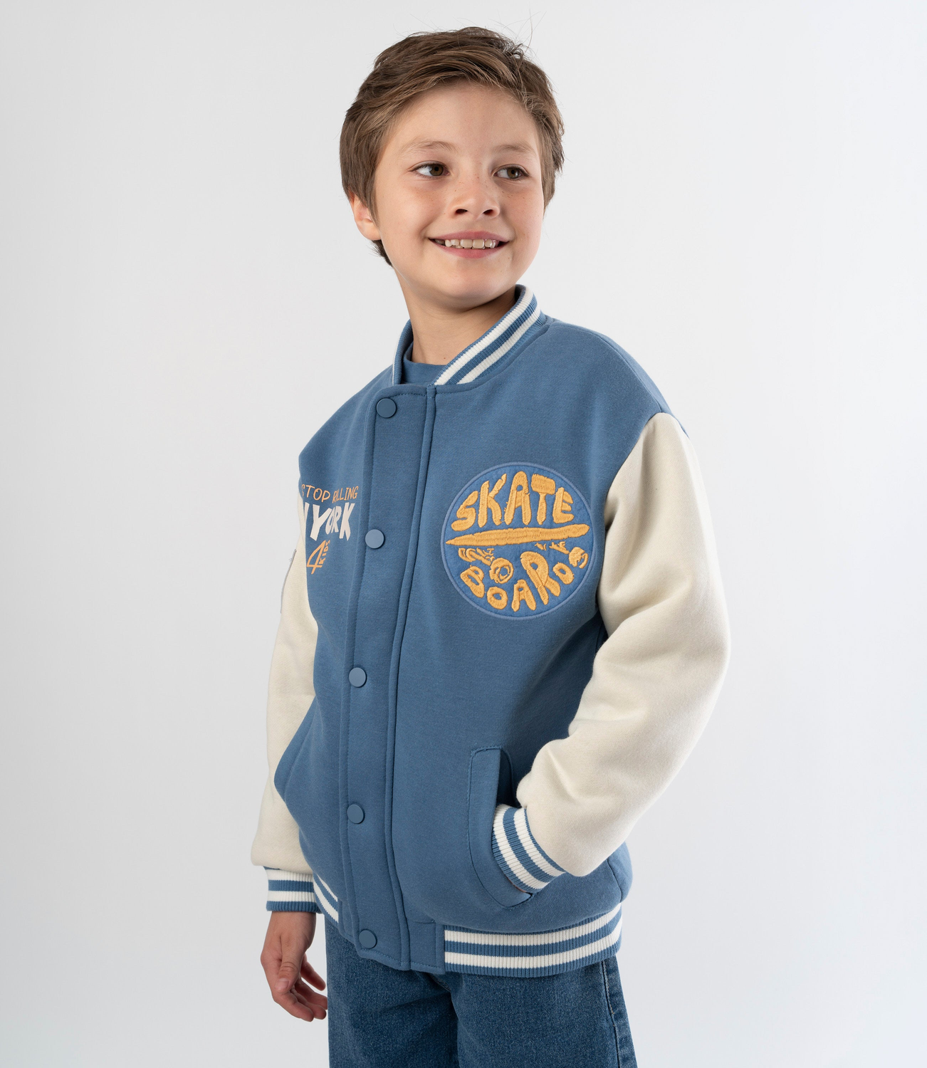 Chaqueta niño bomber azul 4 Kids-0