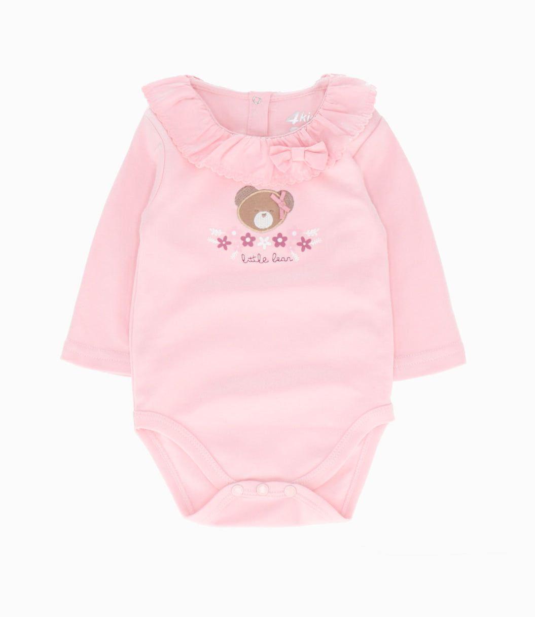 Conjunto recién nacida con osito rosado 4 Kids-1