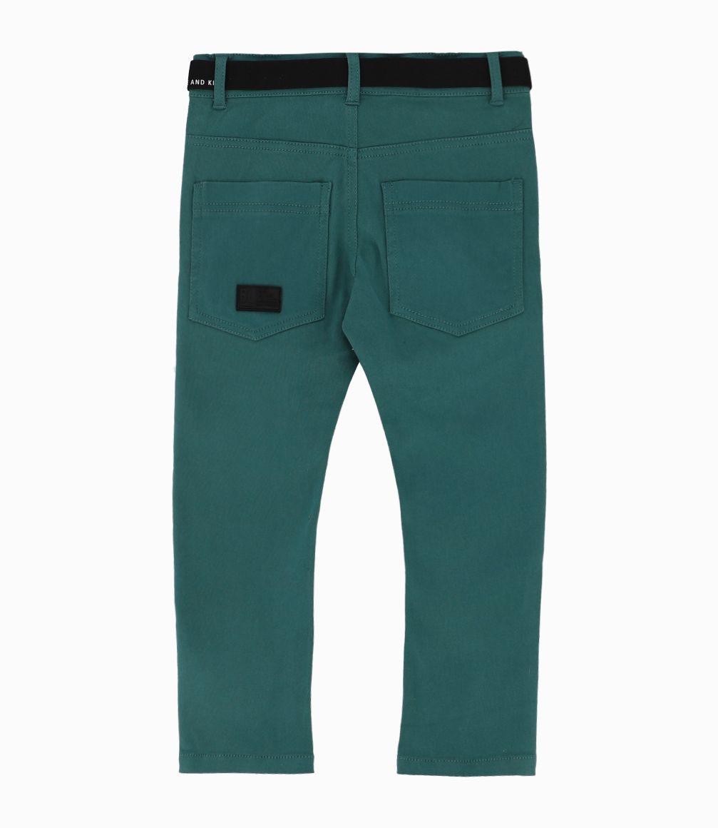 Pantalon Niño Con Cinturón Black And Blue Petróleo-2