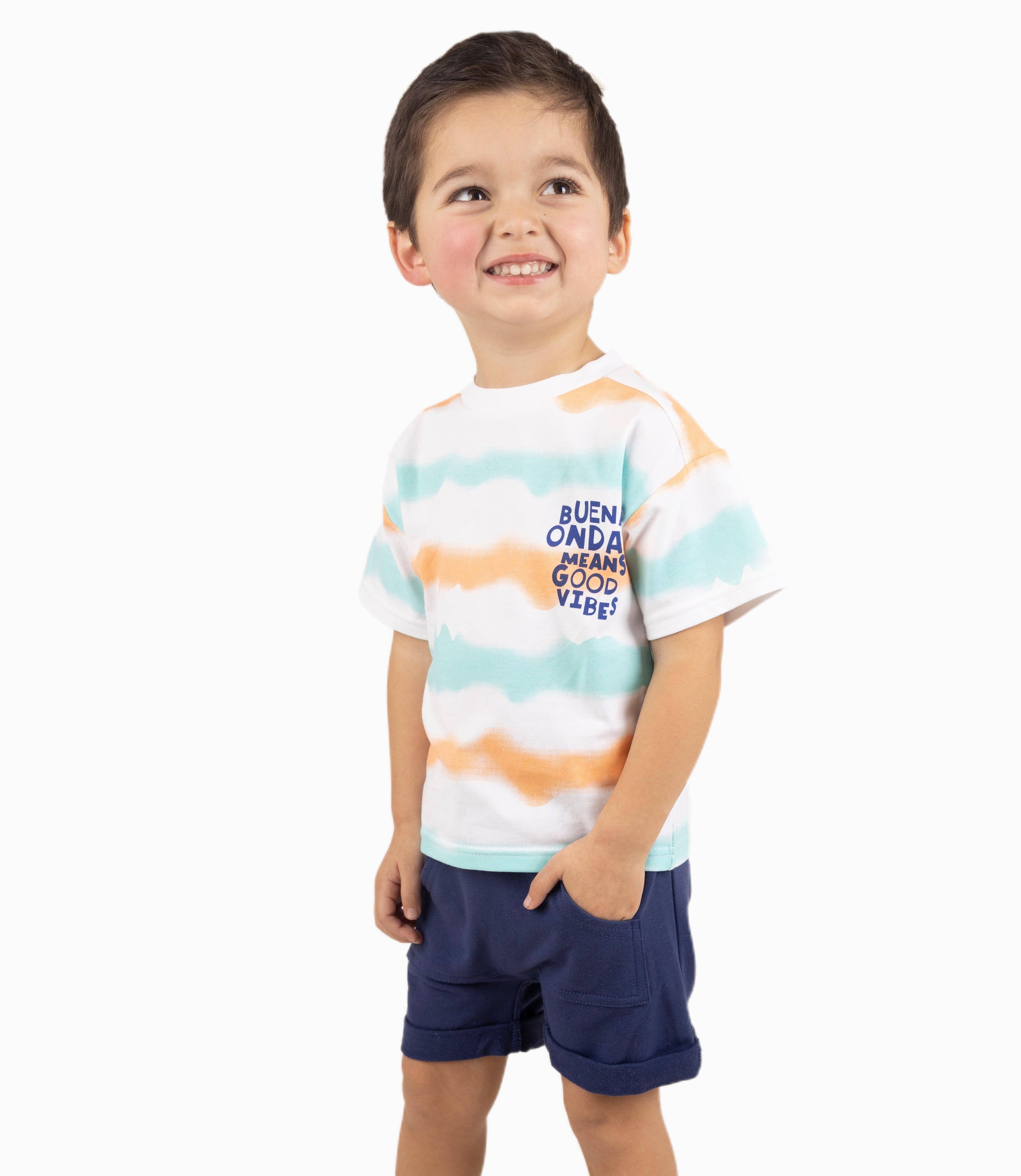 Conjunto Bebé Niño Tie Dye Naranjo-1