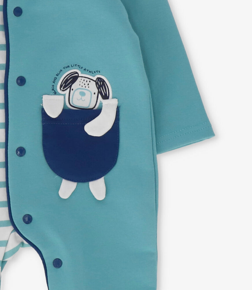 Enterito recién nacido con rayas menta Black and Blue-2