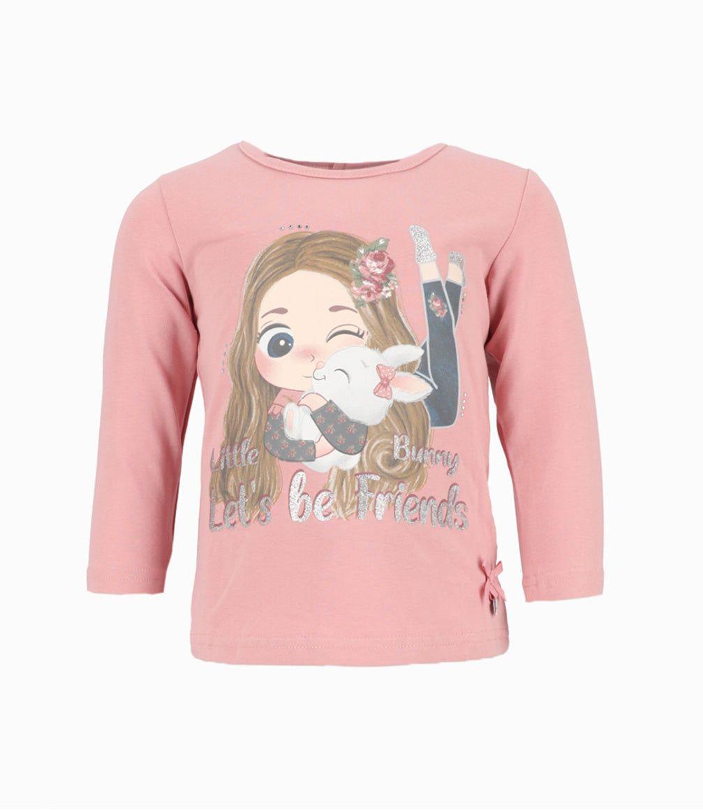 Polera bebé con estampado palo rosa Limonada-0