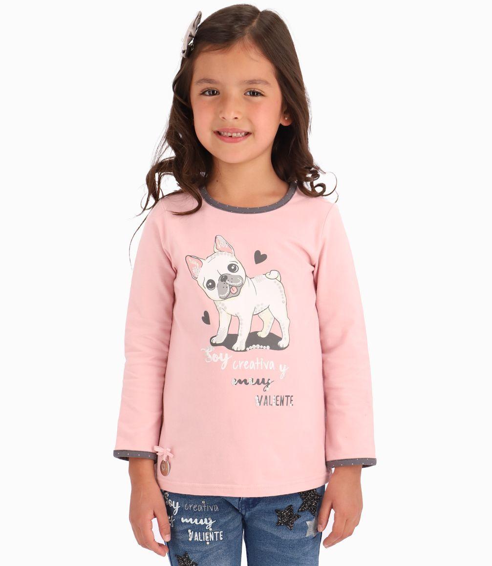 Polera Creative Niña Palo Rosa Limonada-0