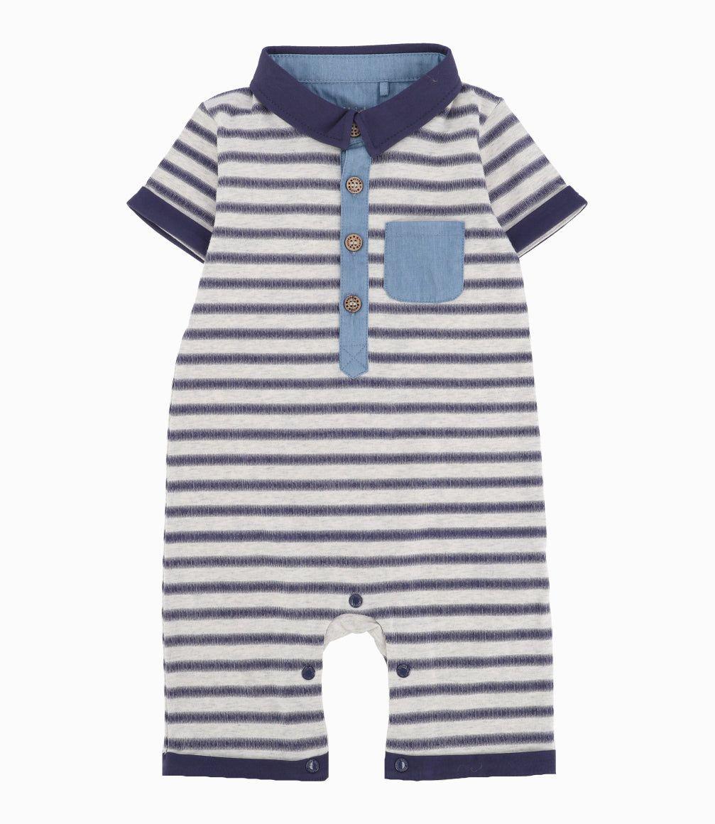 Enterito Recién Nacido Lineas Azul Marino-0