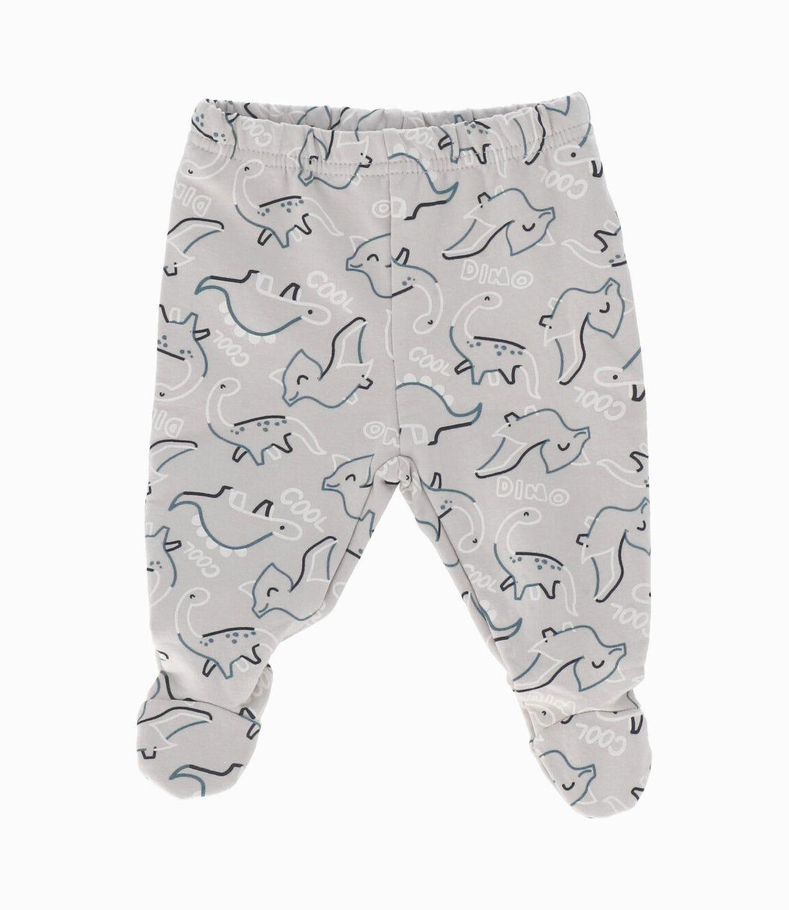 Conjunto recién nacido con dinosaurio crudo Black and Blue-3