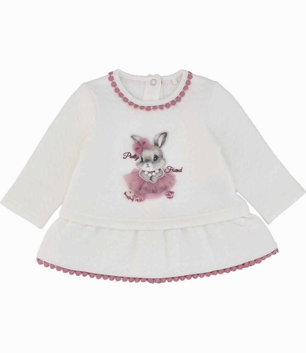 Conjunto recién nacida con conejo blanco Limonada-1