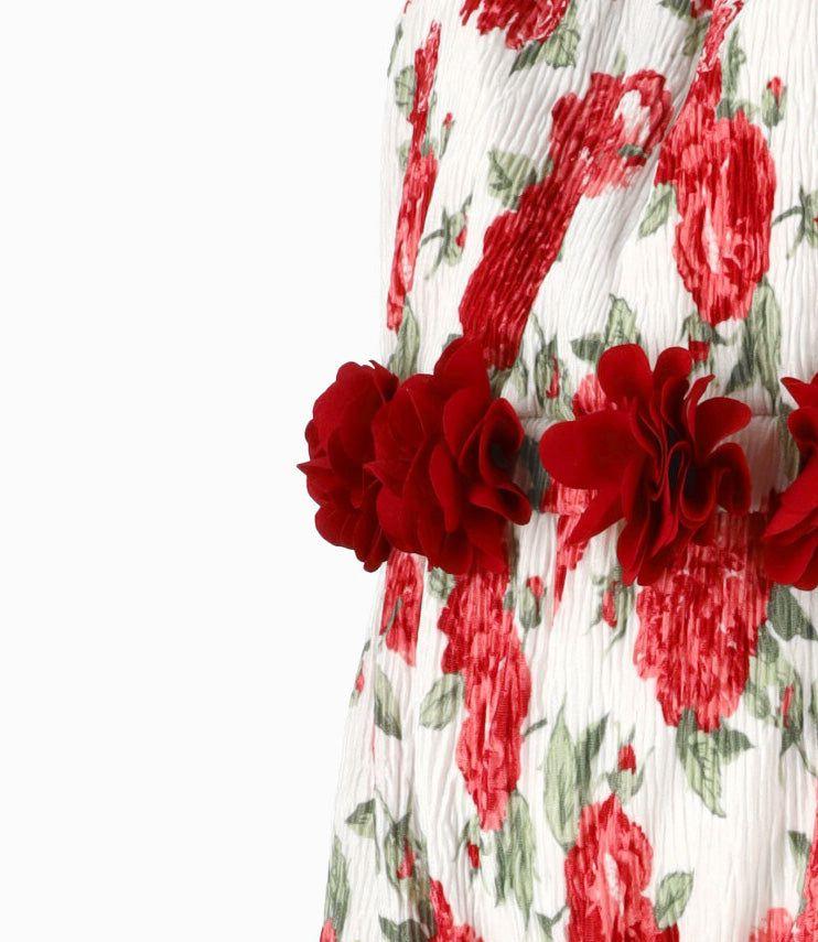 Enterito niña con cuello halter rojo Limonada-3