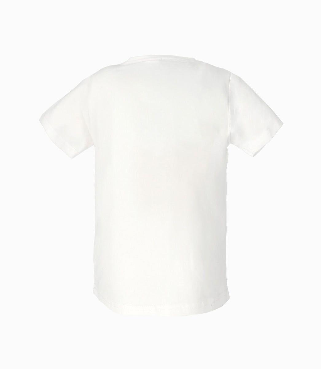 Polera manga corta bebé con relieve blanco Black and Blue-1