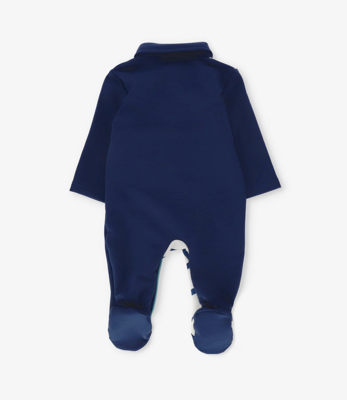 Enterito recién nacido con rayas azul piedra Black and Blue-1