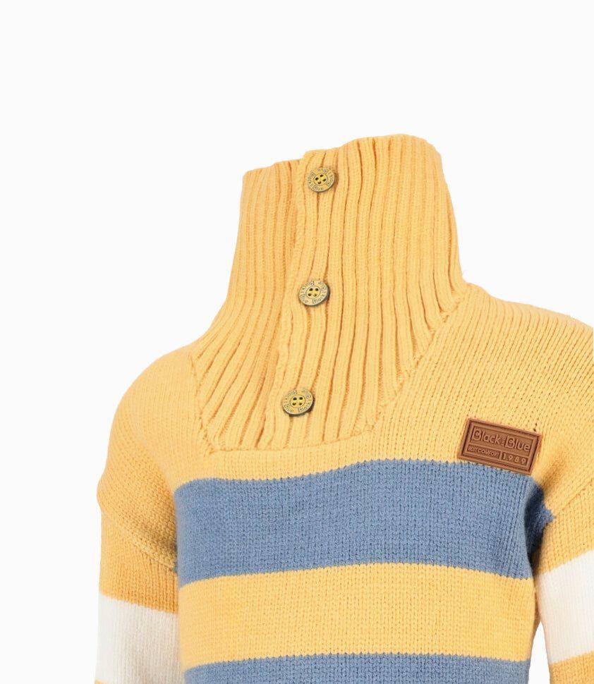 Chaleco bebés tejido mostaza Black and Blue-2