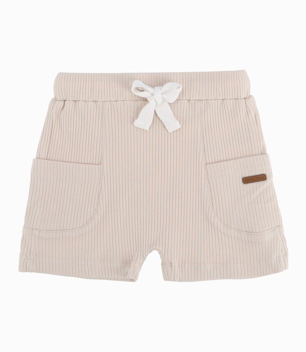 Conjunto Recién Nacido De Polera Y Bermudas Beige-2