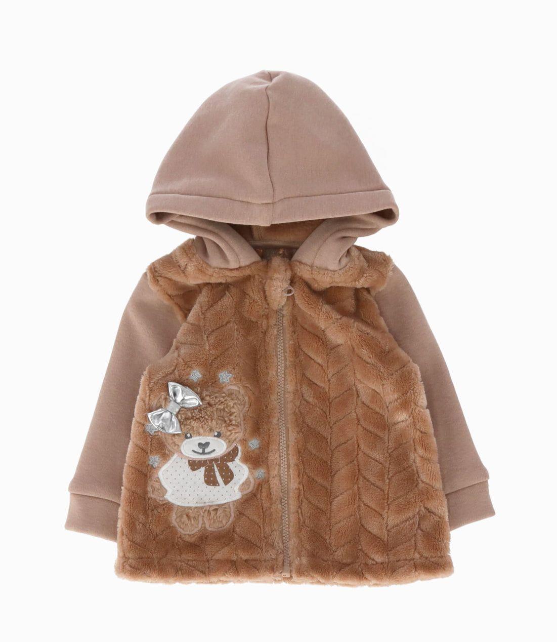 Buzo recién nacida con osito beige Limonada-1