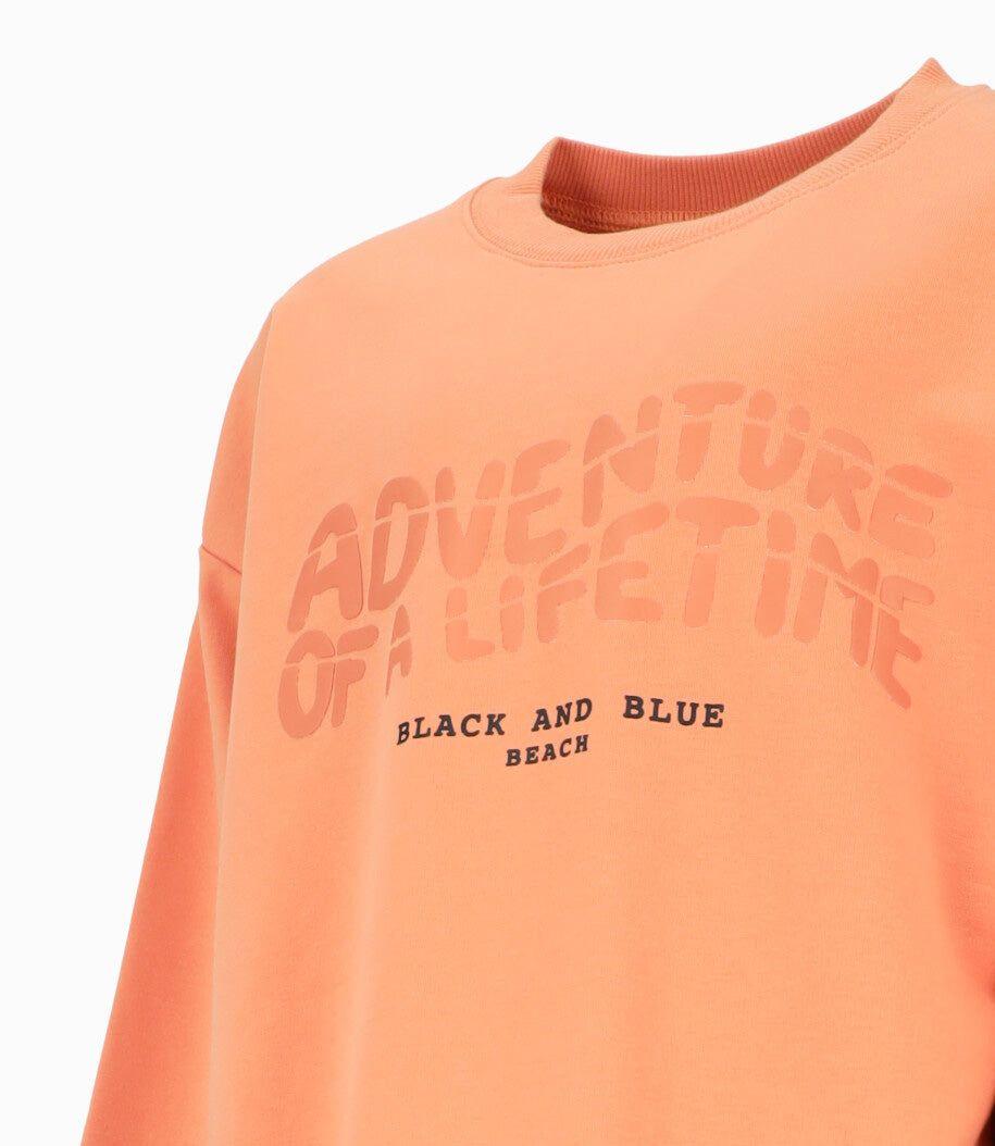 Polerón niño adventure Naranjo Black and Blue-2