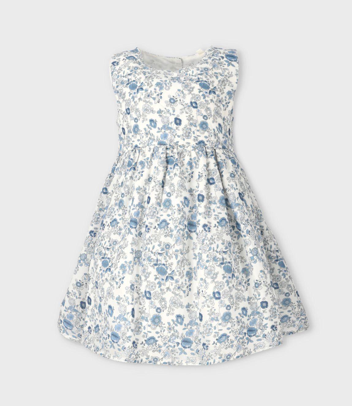 Vestido bebé floreado azul marino Limonada-3