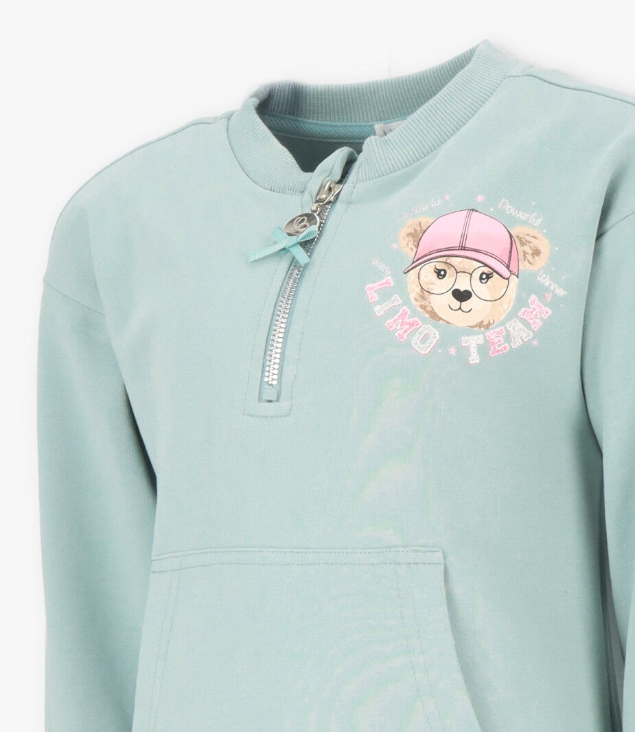 Conjunto niña animal print turquesa Limonada-3