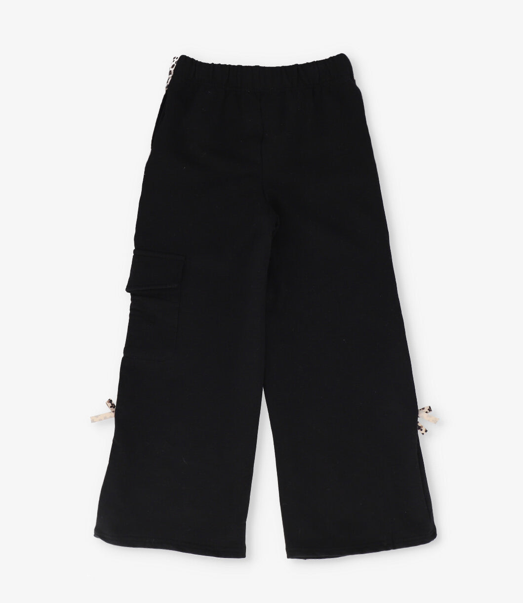 Pantalón buzo niña cargo negro Limonada-1