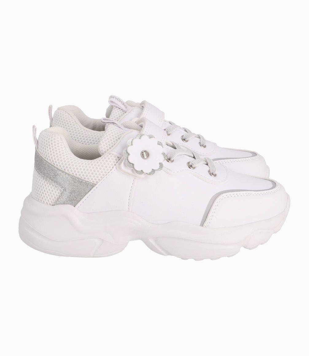 Zapatilla Niña Chunky Limonada Blanco-1