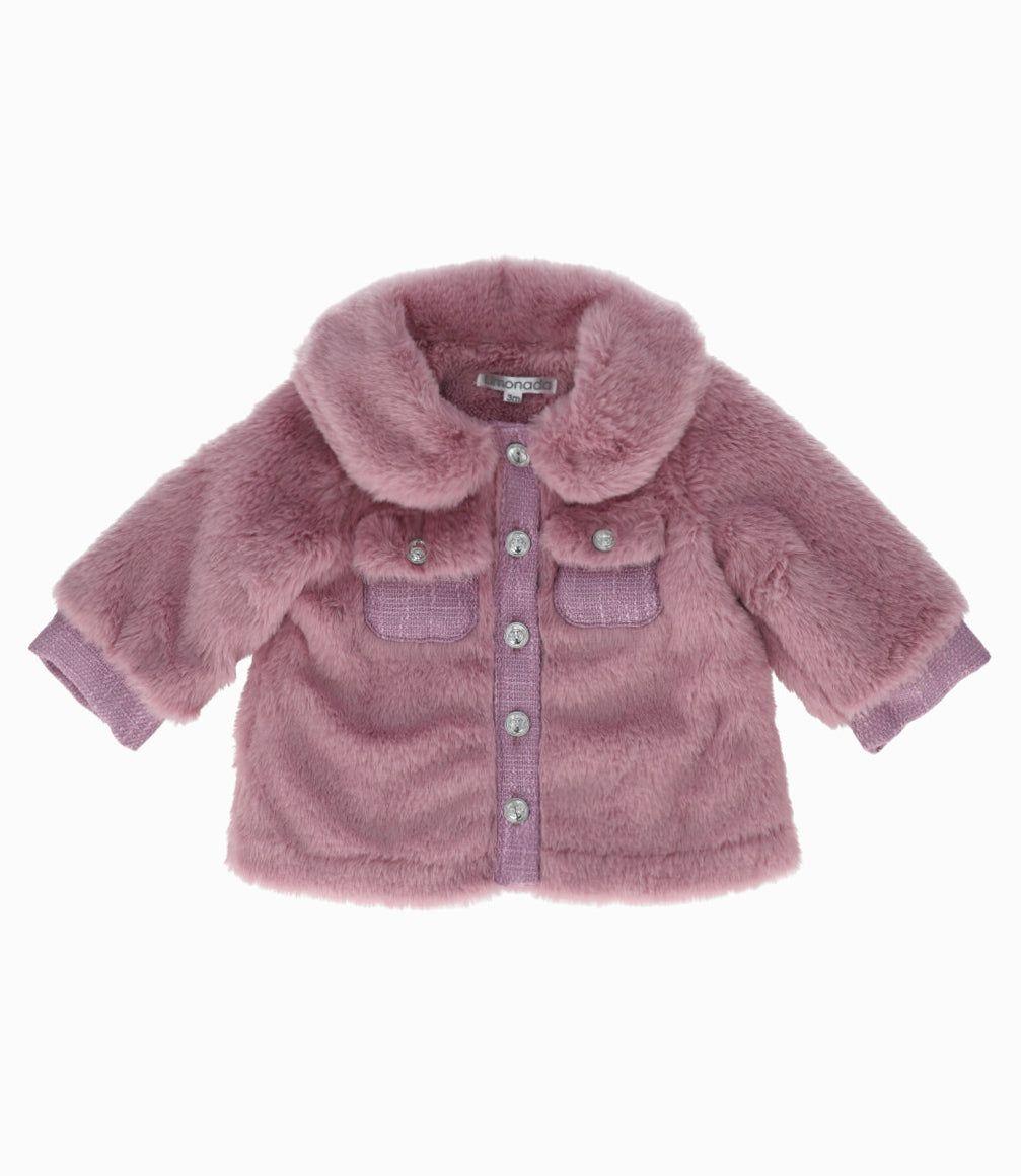 Chaqueta bebés sherpa blanco Limonada-0