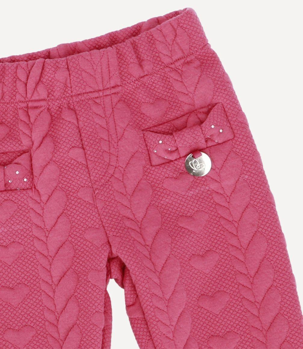 Calza Bows With Pearls Niña Carmín Limonada-3