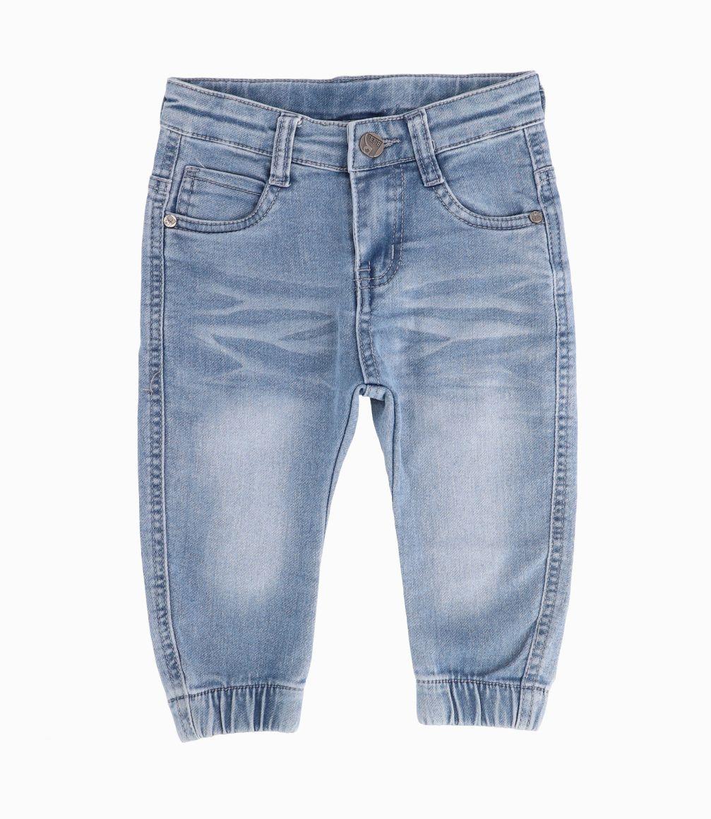 Jeans Con Rasgado Sutil Bebé Niño Denim Celeste Black and Blue-0