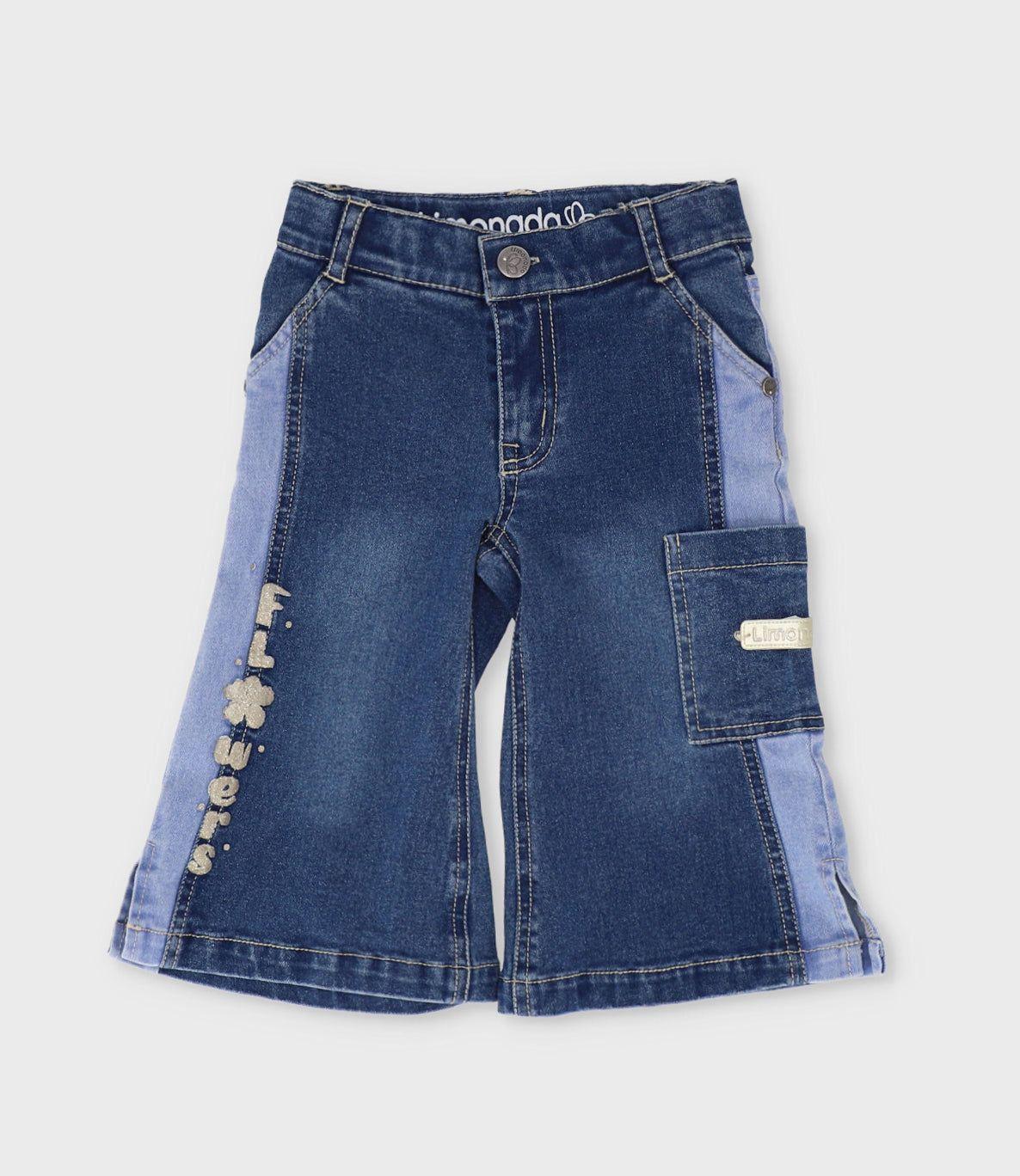 Jeans bebé bicolor azul Limonada-0