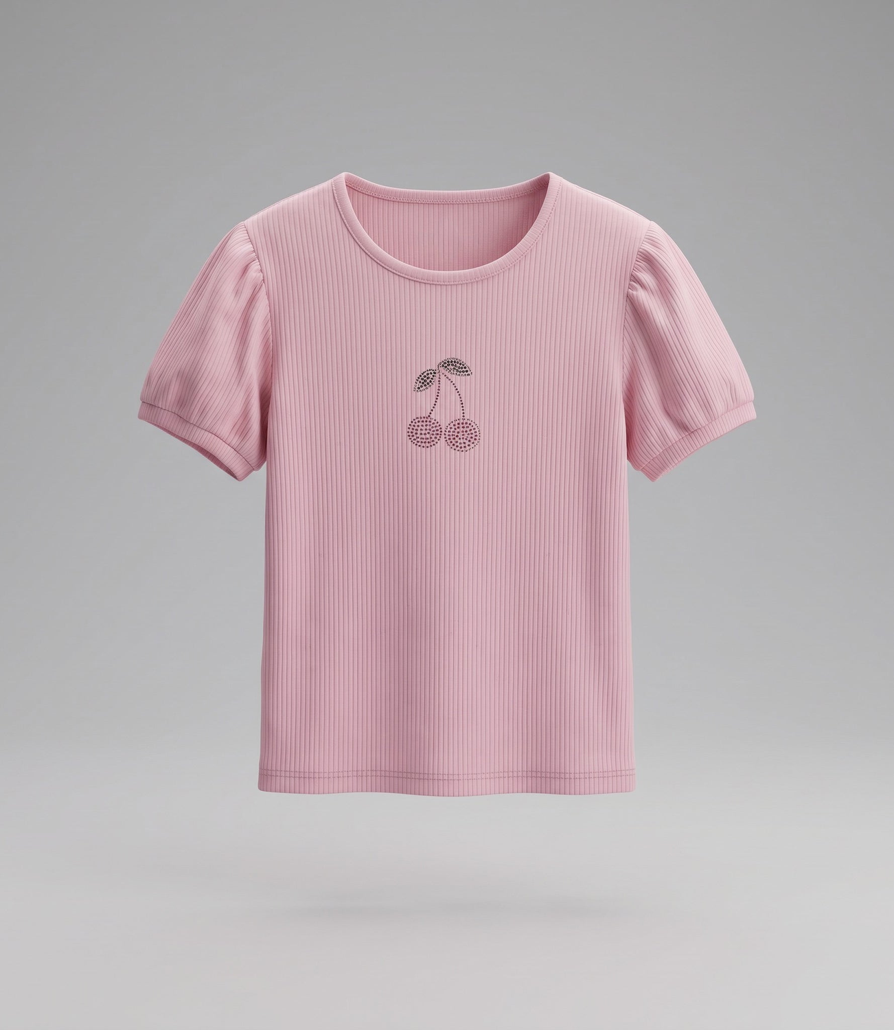 Polera manga corta niña cherry L11021270202 rosado Limonada-1
