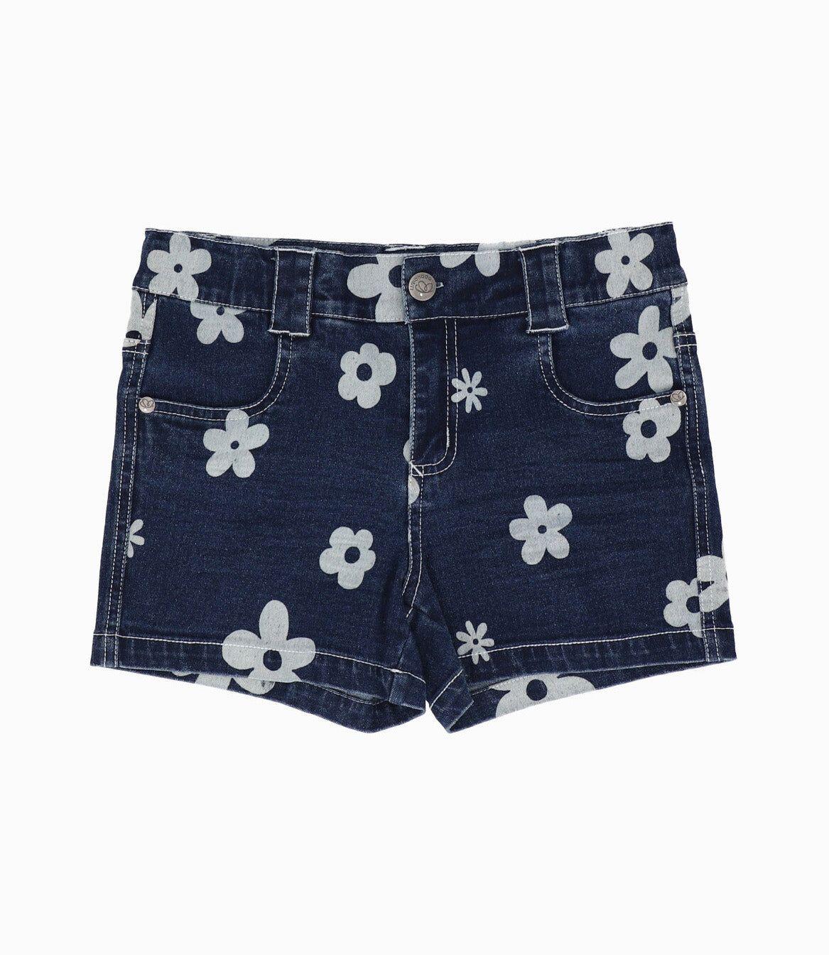 Short niña con flores azul Limonada-0