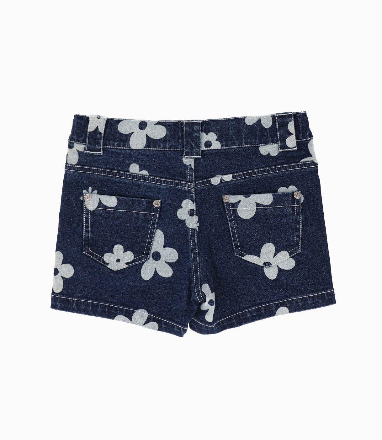 Short niña con flores azul Limonada-1