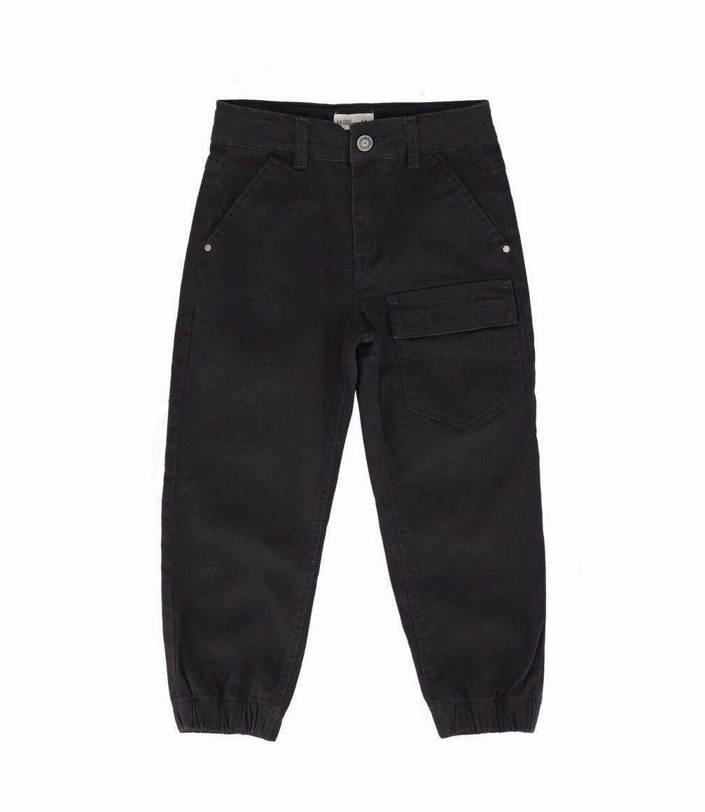 Pantalón niño tobillos elasticados gris 4 Kids-0