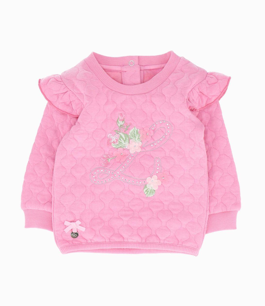 Conjunto recién nacida De polerón y calzas Coral Limonada-1