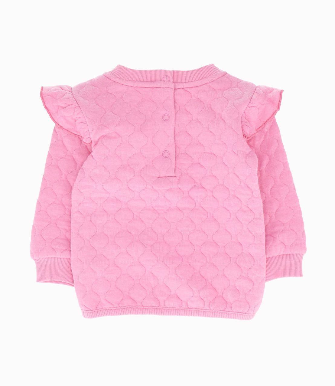 Conjunto recién nacida De polerón y calzas Coral Limonada-2