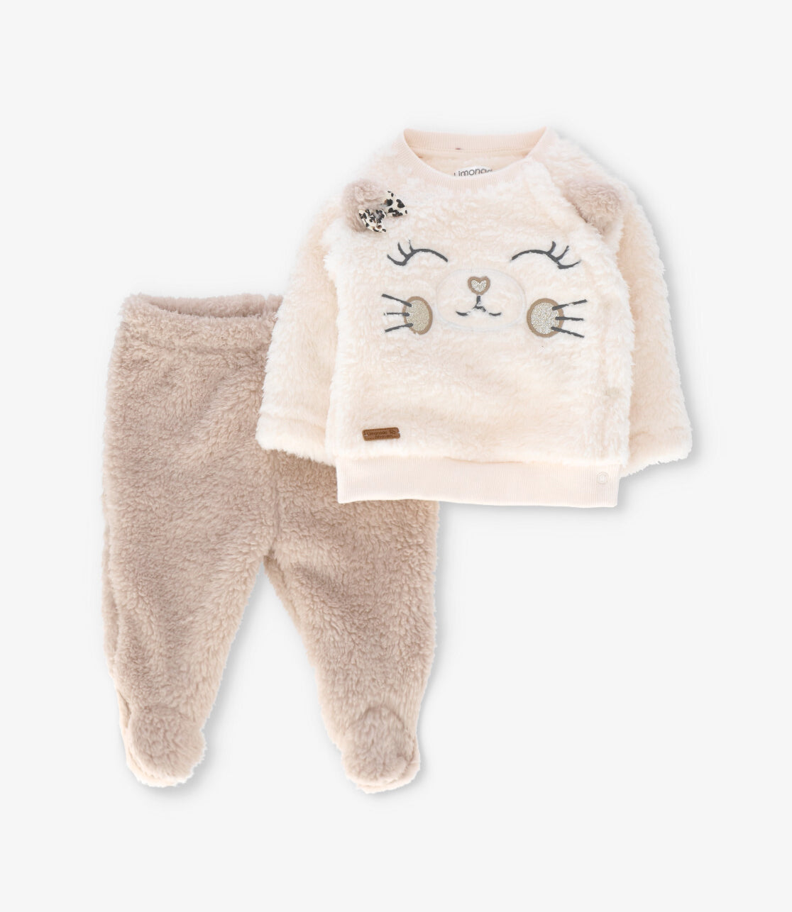 Conjunto recién nacida de gatito beige Limonada-0