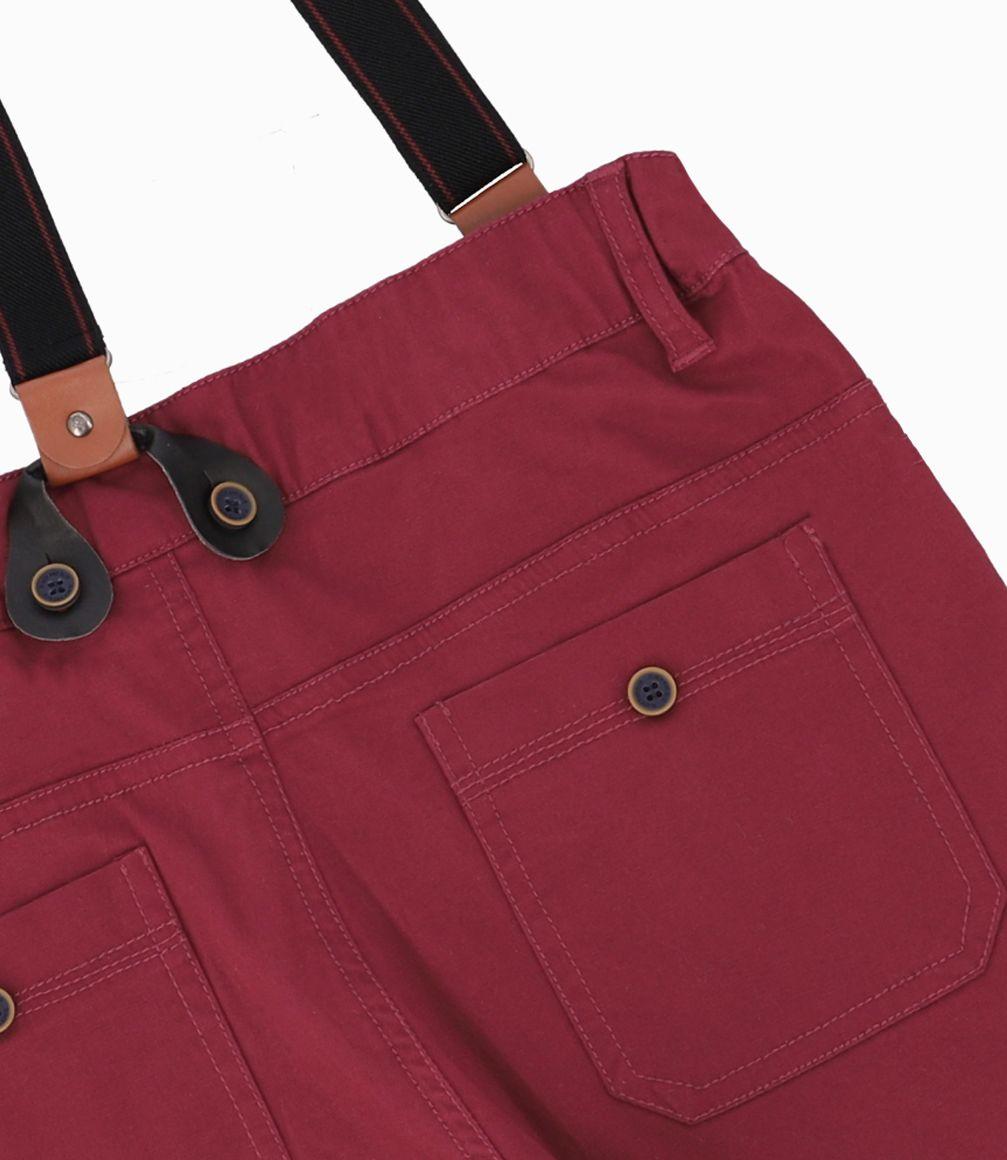 Bermuda Niño Con suspensores y bolsillo Black and Blue Burdeo-3