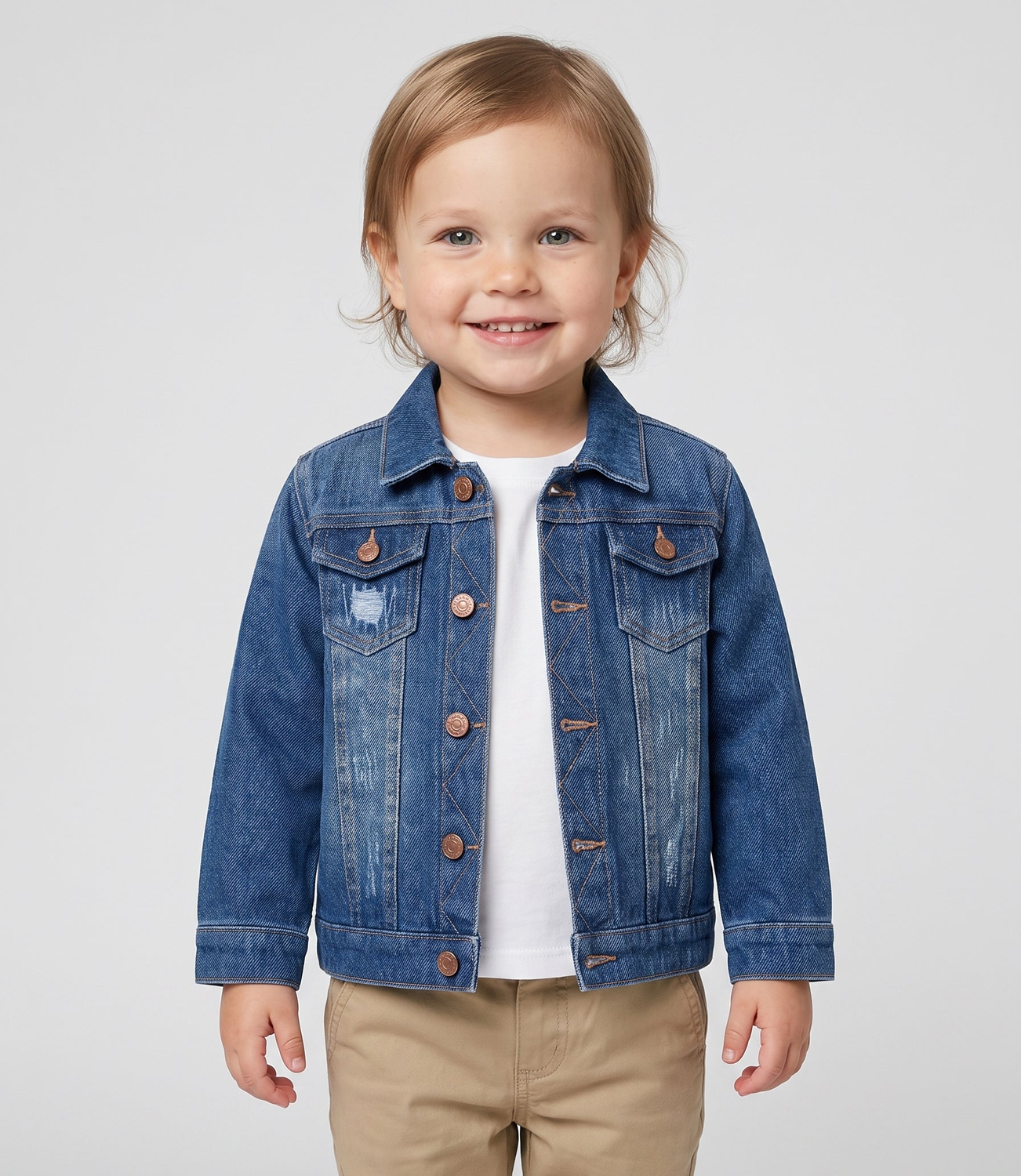 Chaqueta bebé  B12071270109 denim azul Black and blue-0