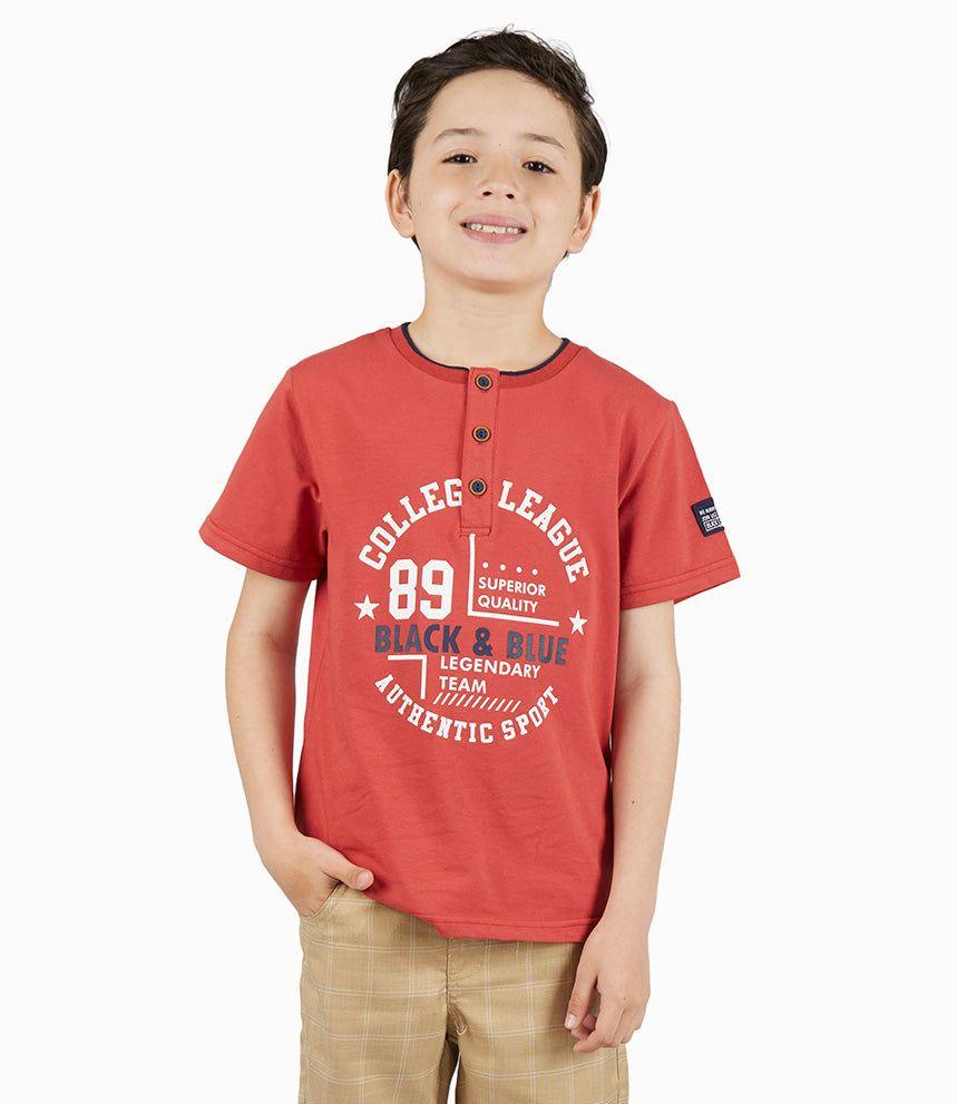 Polera Niño Básica Rojo-1