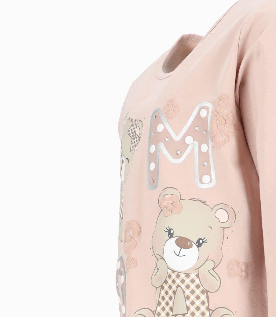 Polera niña con osos beige Limonada-3