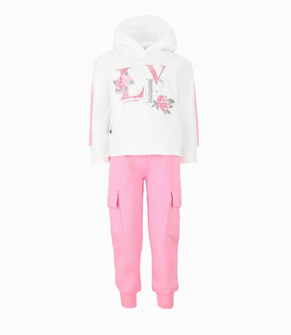 Buzo niña de polerón y pantalón Coral Limonada-1