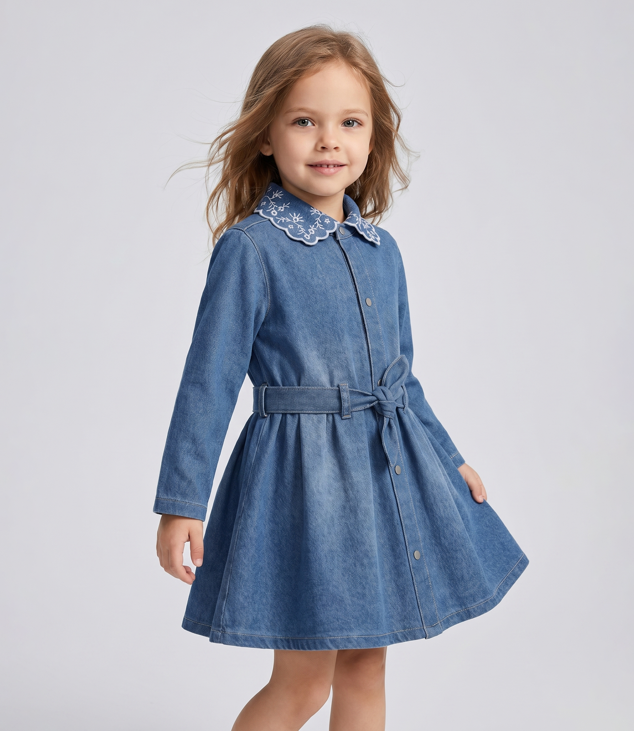 Vestido bebé  L12131270174 denim  Limonada-0