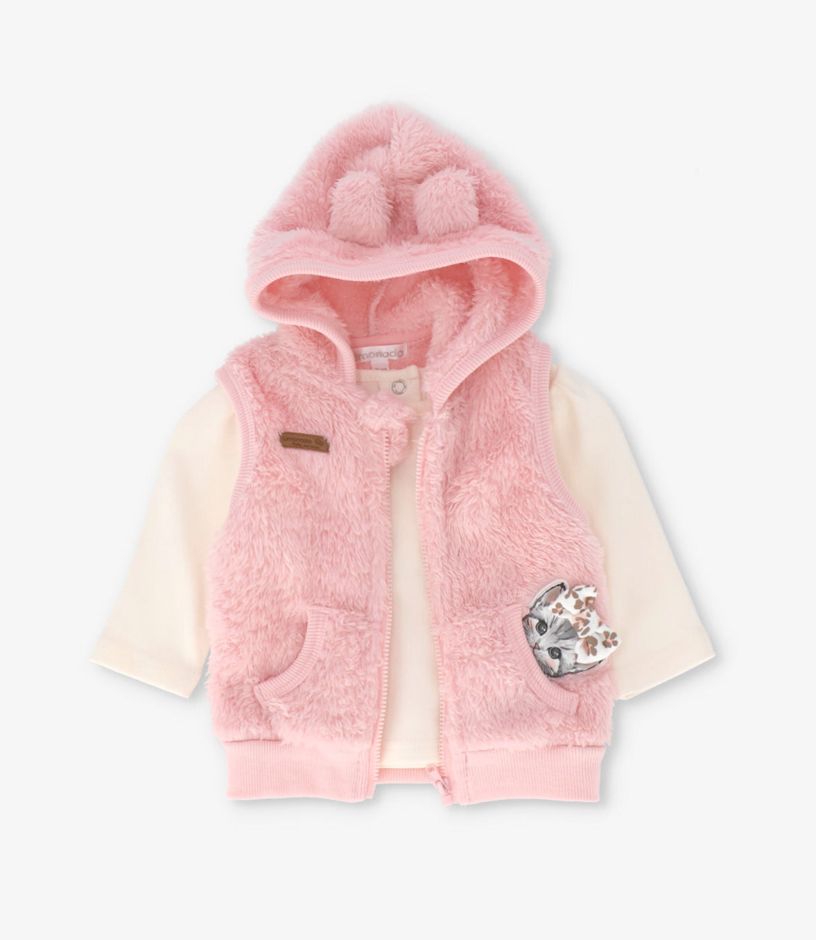 Conjunto recién nacida animal print rosado Limonada-1