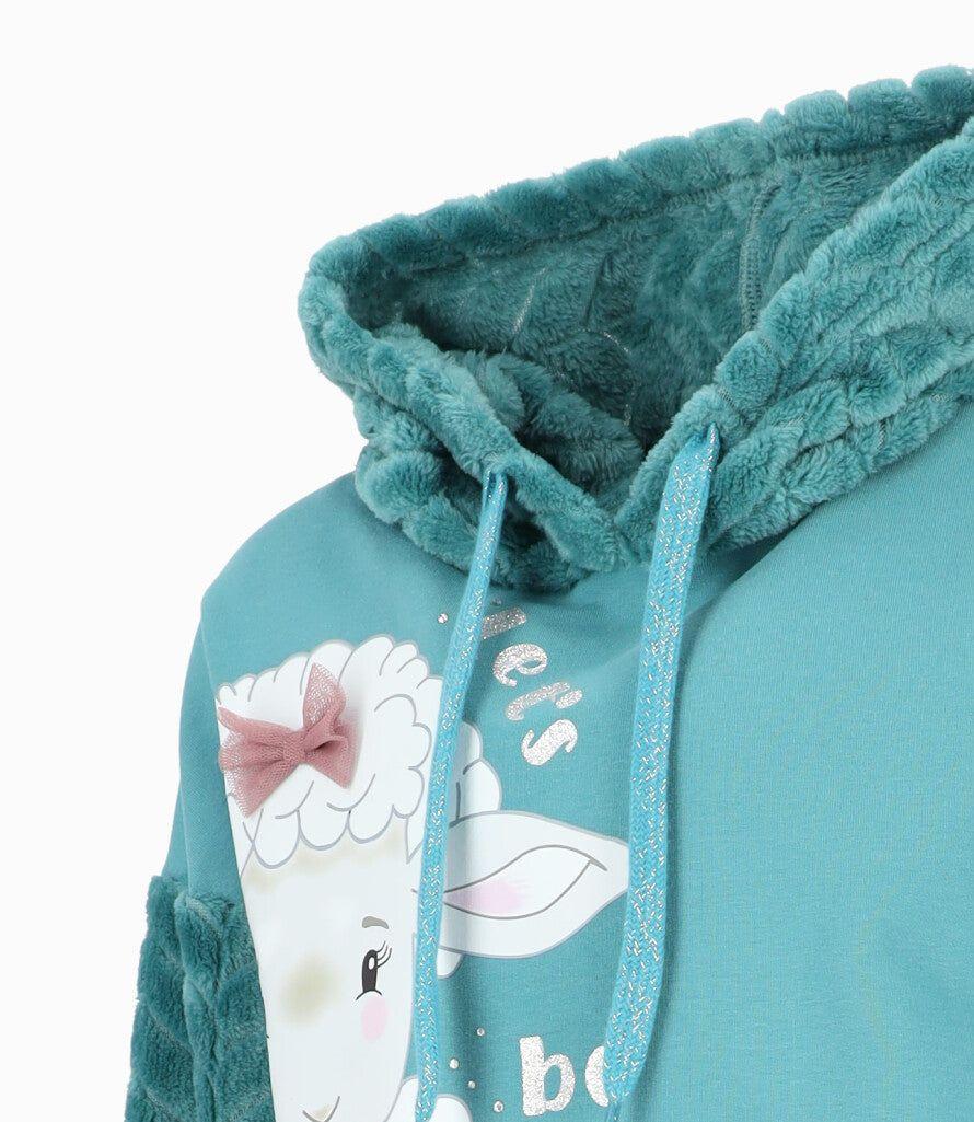 Conjunto niña con oveja petróleo Limonada-2