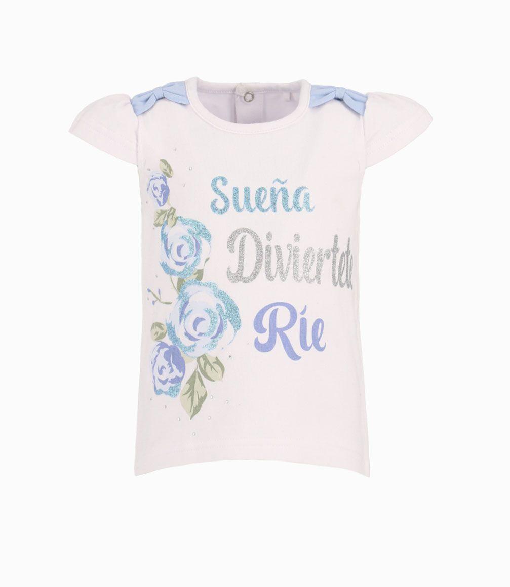 Polera Con Lazos Bebé Niña Celeste Limonada-0