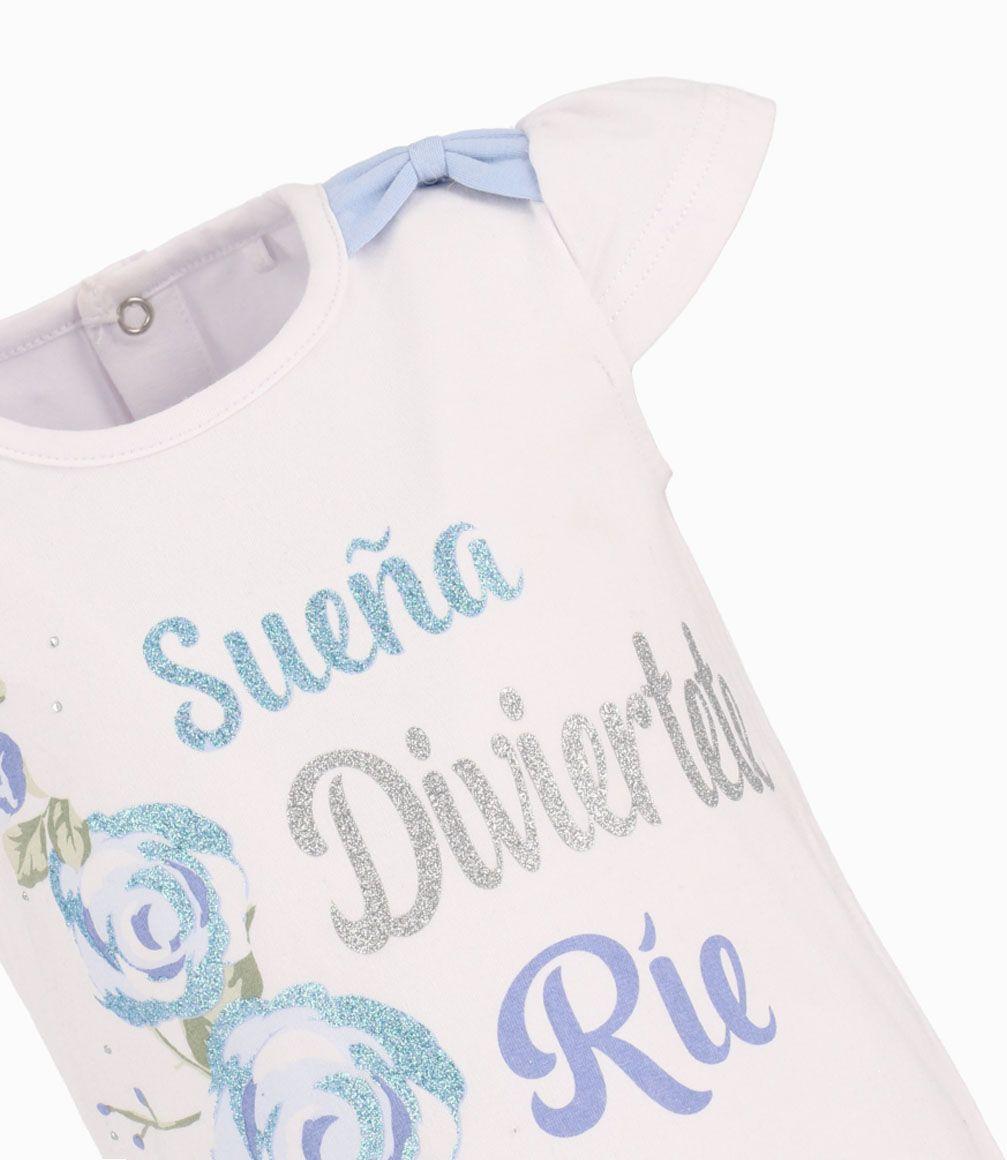 Polera Con Lazos Bebé Niña Celeste Limonada-1