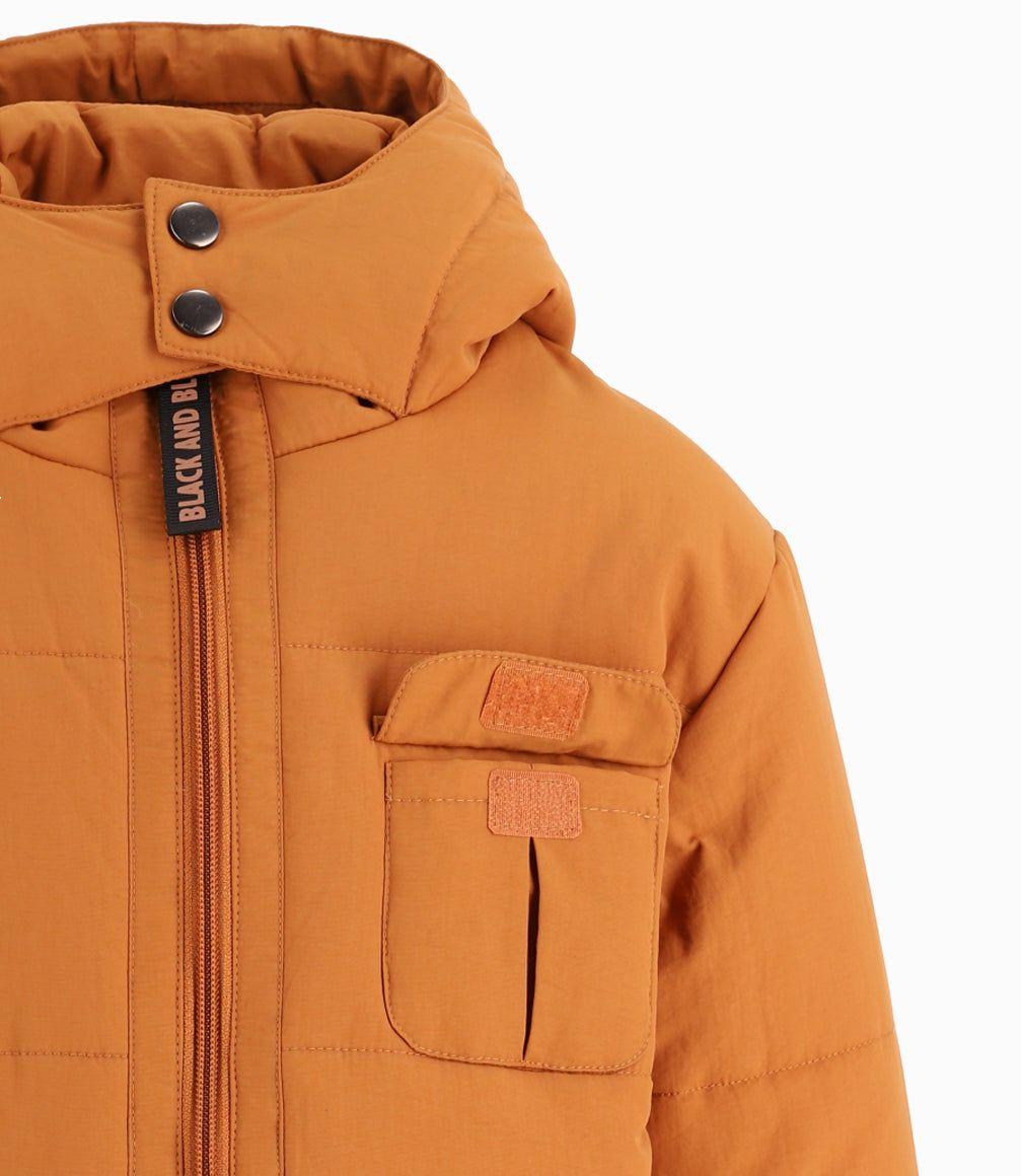 Parka niño impermeable camel Black and Blue-1