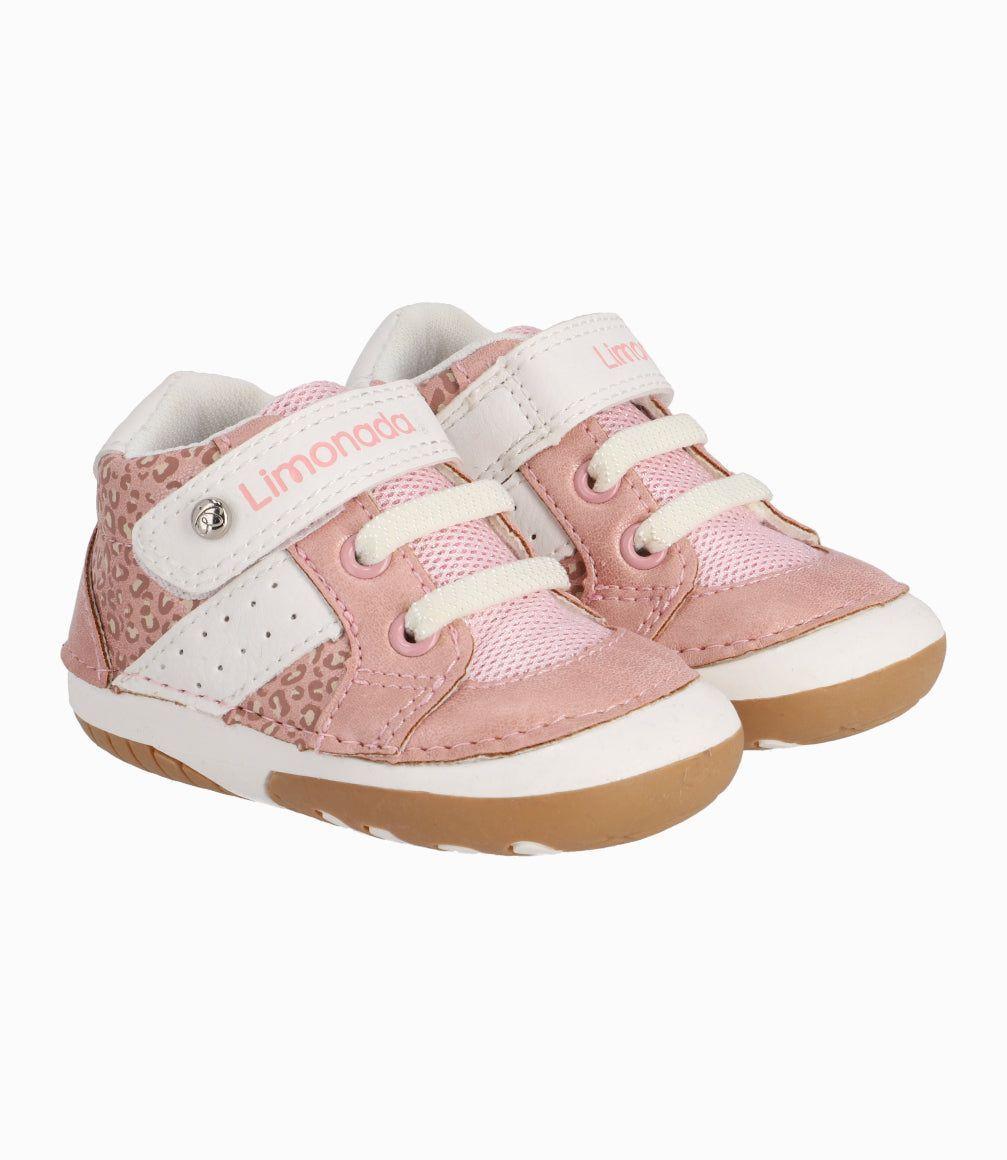 Zapatilla Recién Nacida Animal Print Limonada Rosado-0