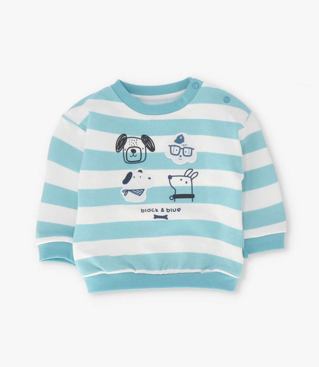 Conjunto recién nacido con rayas menta Black and Blue-2