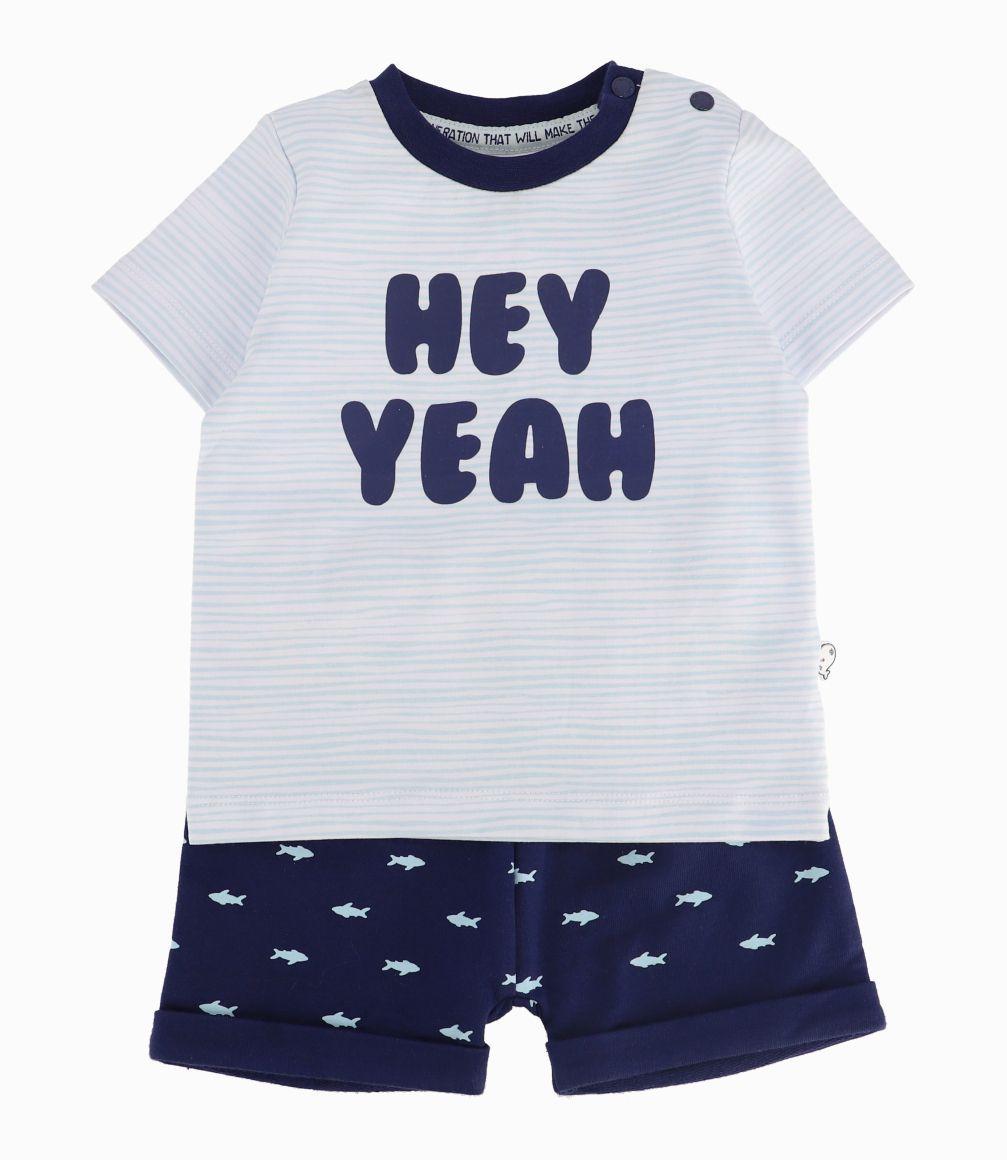 Conjunto Polera y Short Recién Nacido Azul Marino 4 Kids-0