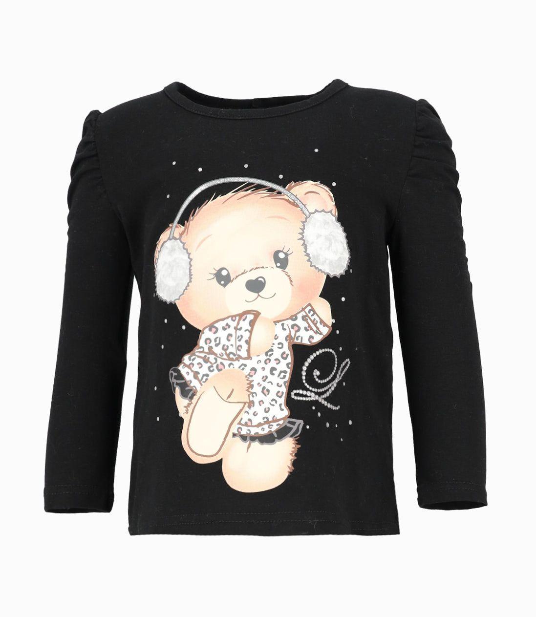 Polera bebés con osito negro Limonada-0