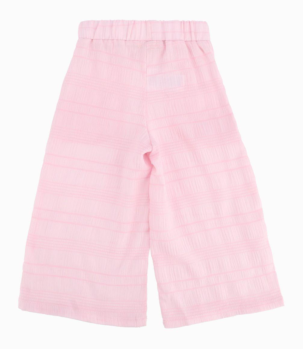 Pantalón Bebé Niña Con Textura Rosado-1
